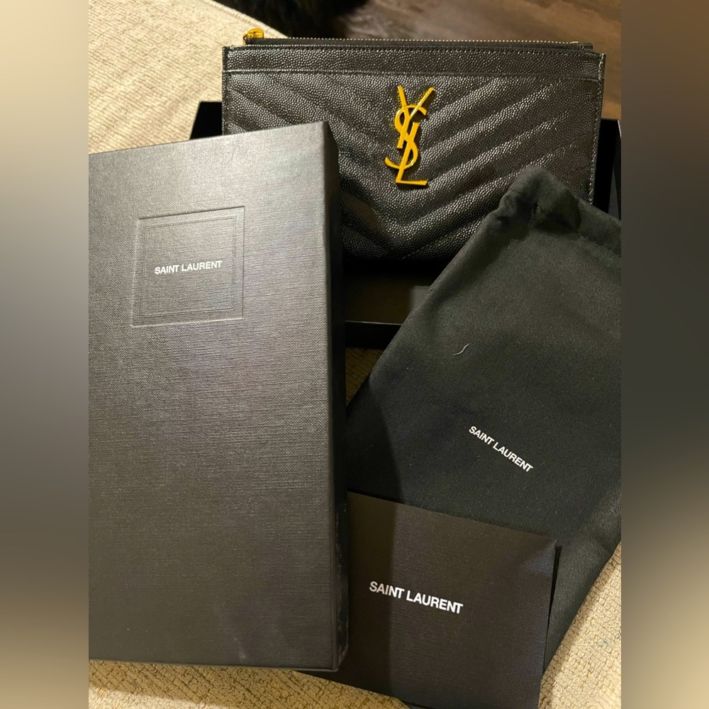 Saint Laurent clutch.